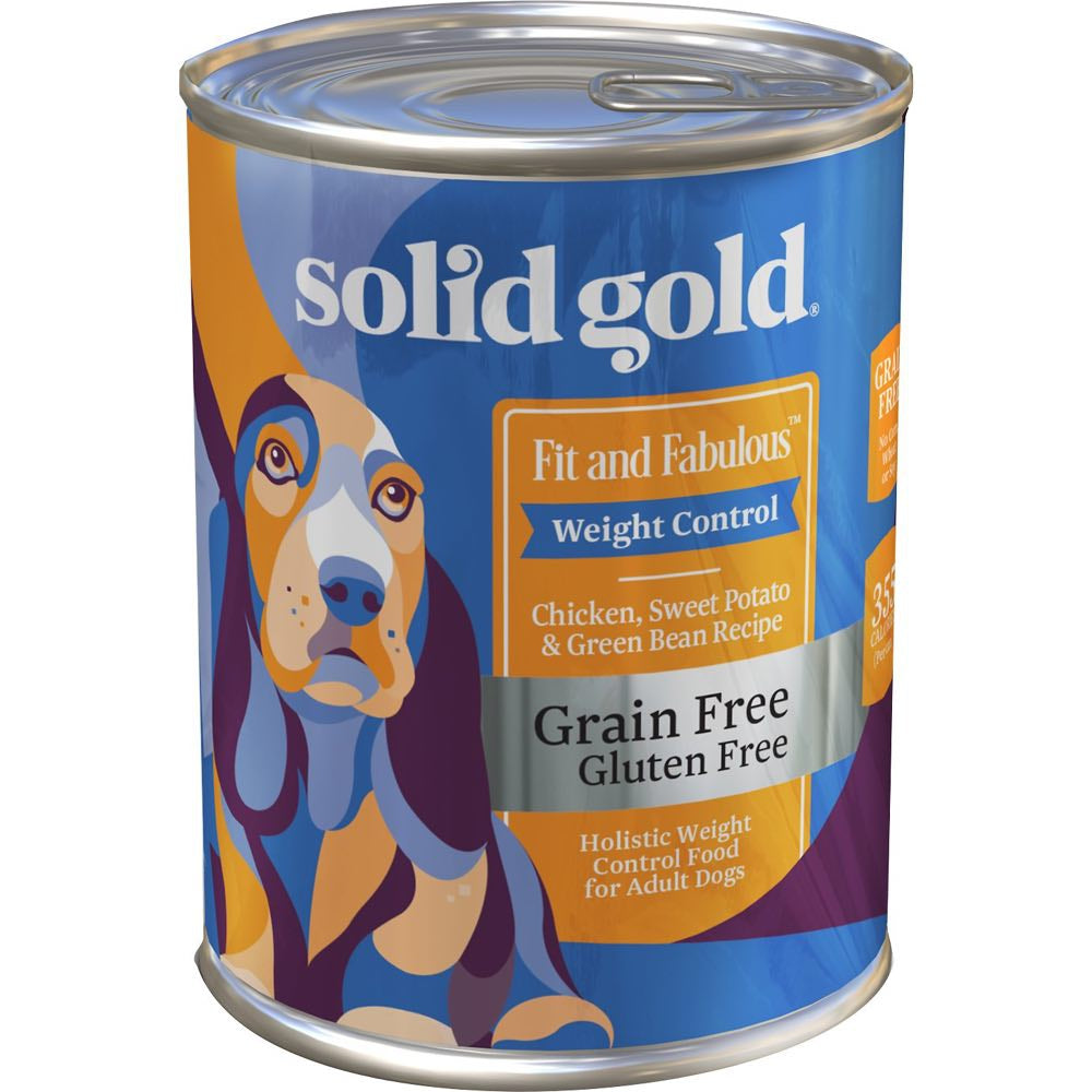 "Solid Gold Fit & Fabulous Weight Control Chicken, Sweet Potatoes & Green Beans Canned Dog Food 13.2oz"