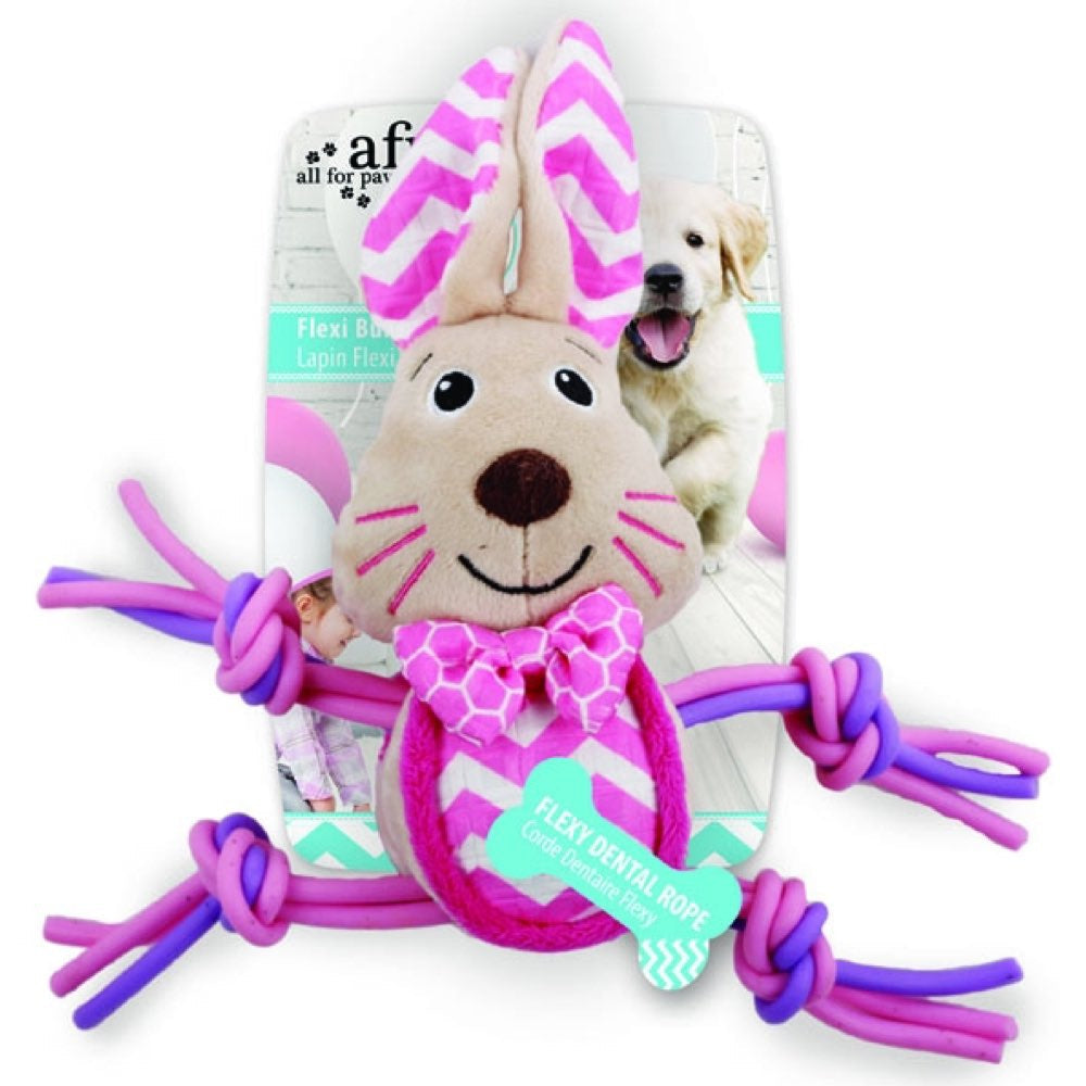 All For Paws Little Buddy Flexi Bunny Dog Toy