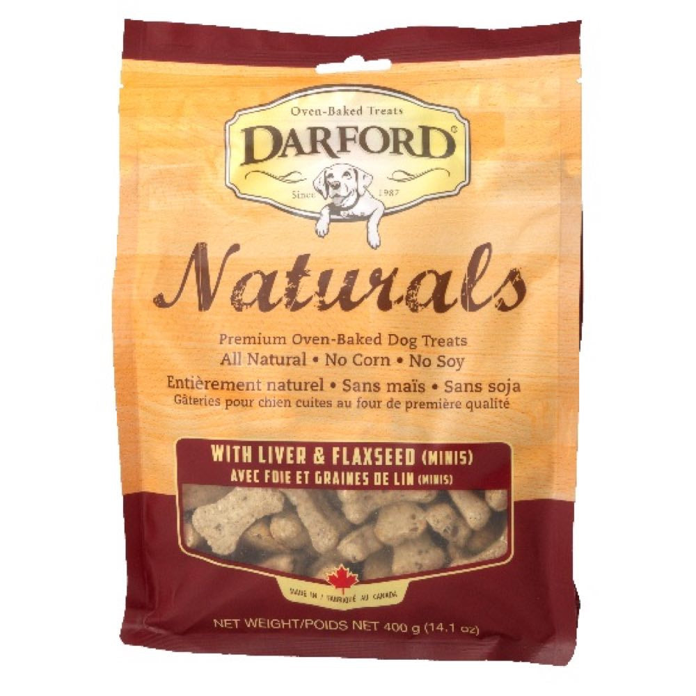 Darford Naturals Liver & Flaxseed Minis Oven Baked Dog Treats 400g