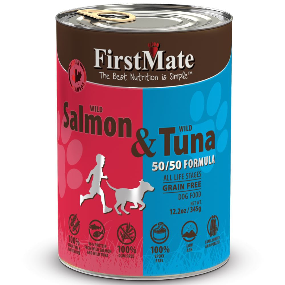 FirstMate Grain Free Wild Salmon & Wild Tuna Formula Canned Dog Food 345g