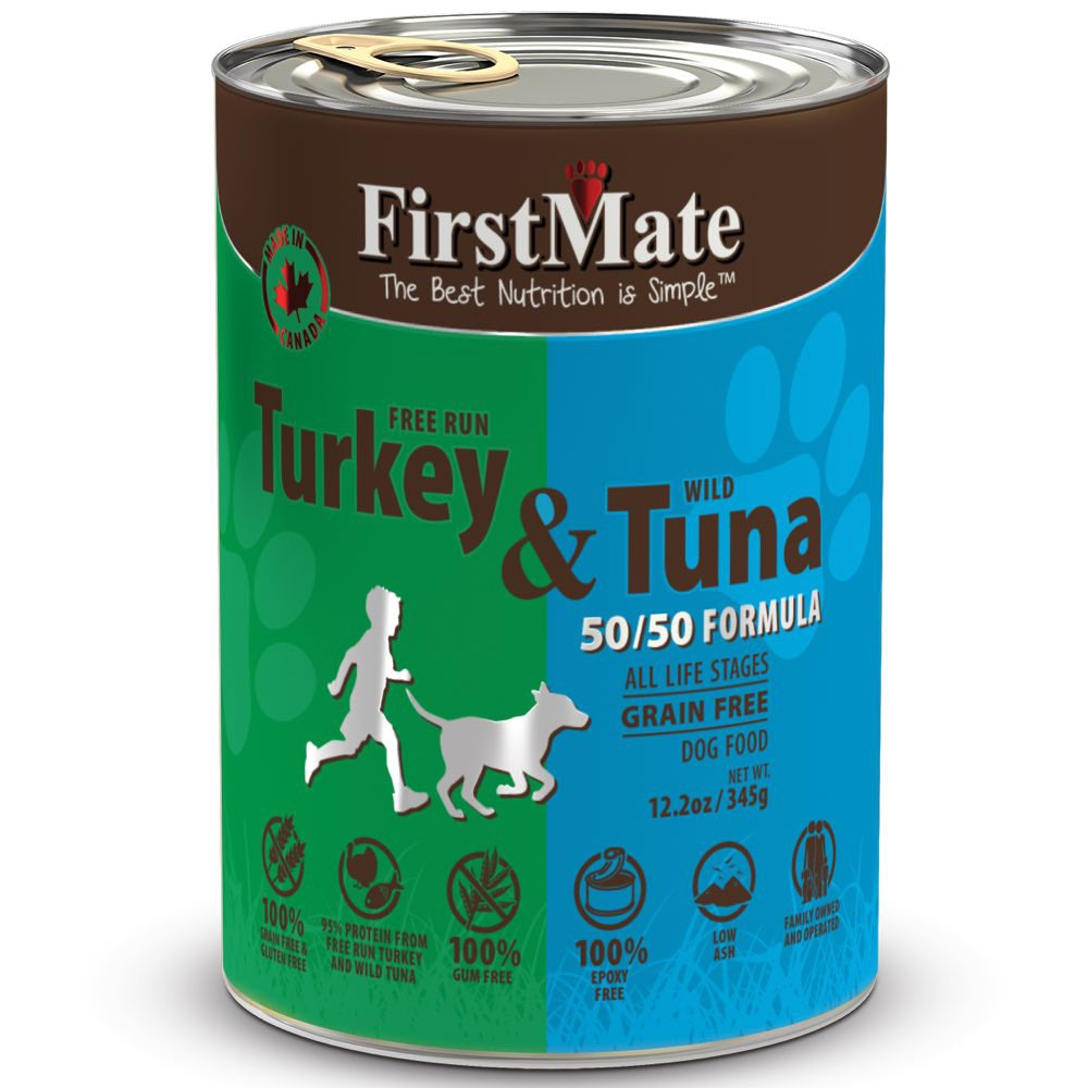Firstmate Cage Free Turkey & Wild Tuna Grain Free Canned Dog Food 12.5oz