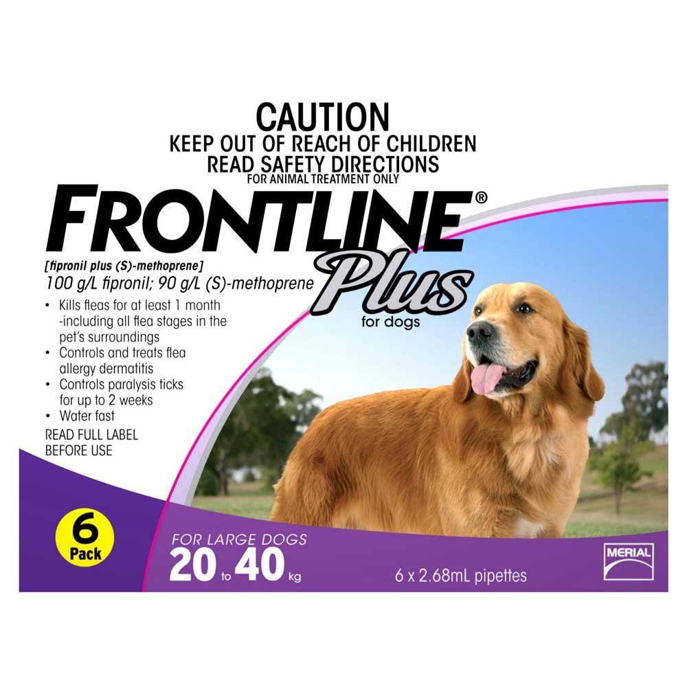 HOPE Dog Rescue Donation: Frontline Plus For Large Dogs 20 - 40kg 6 pack