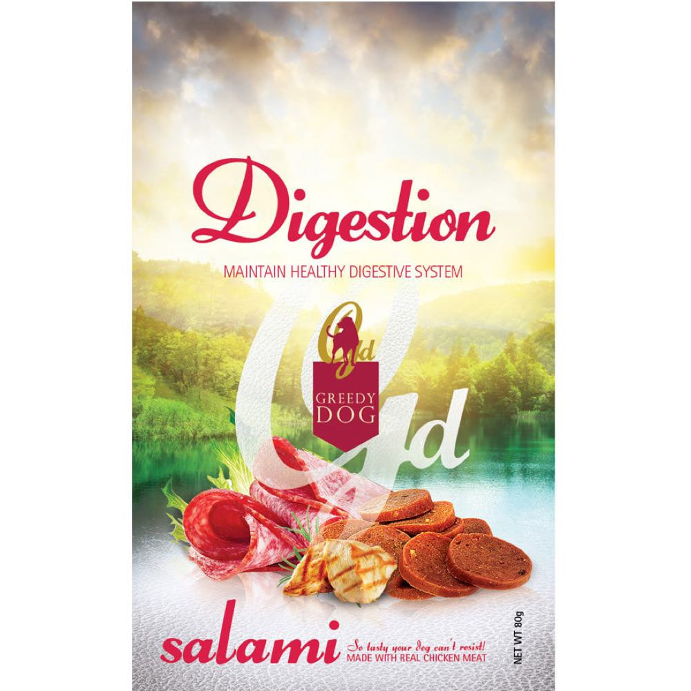 Greedy Dog Digestion Salami Dog Treat 80g