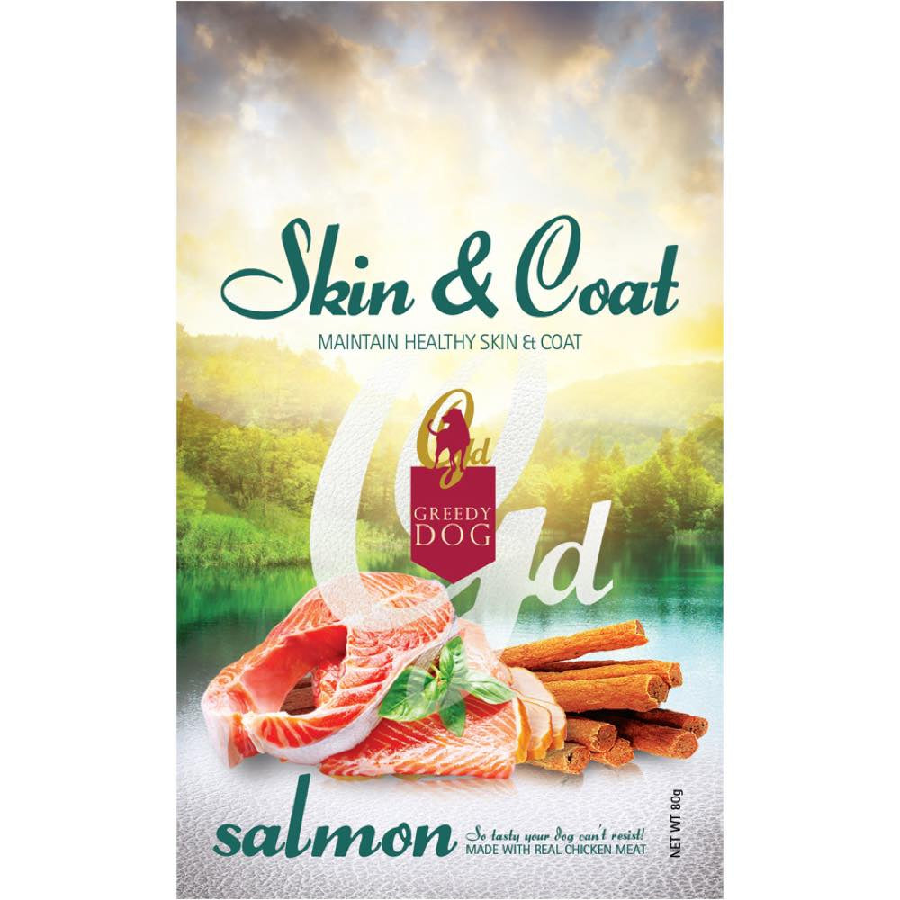 Greedy Dog Skin & Coat Salmon Dog Treat 80g
